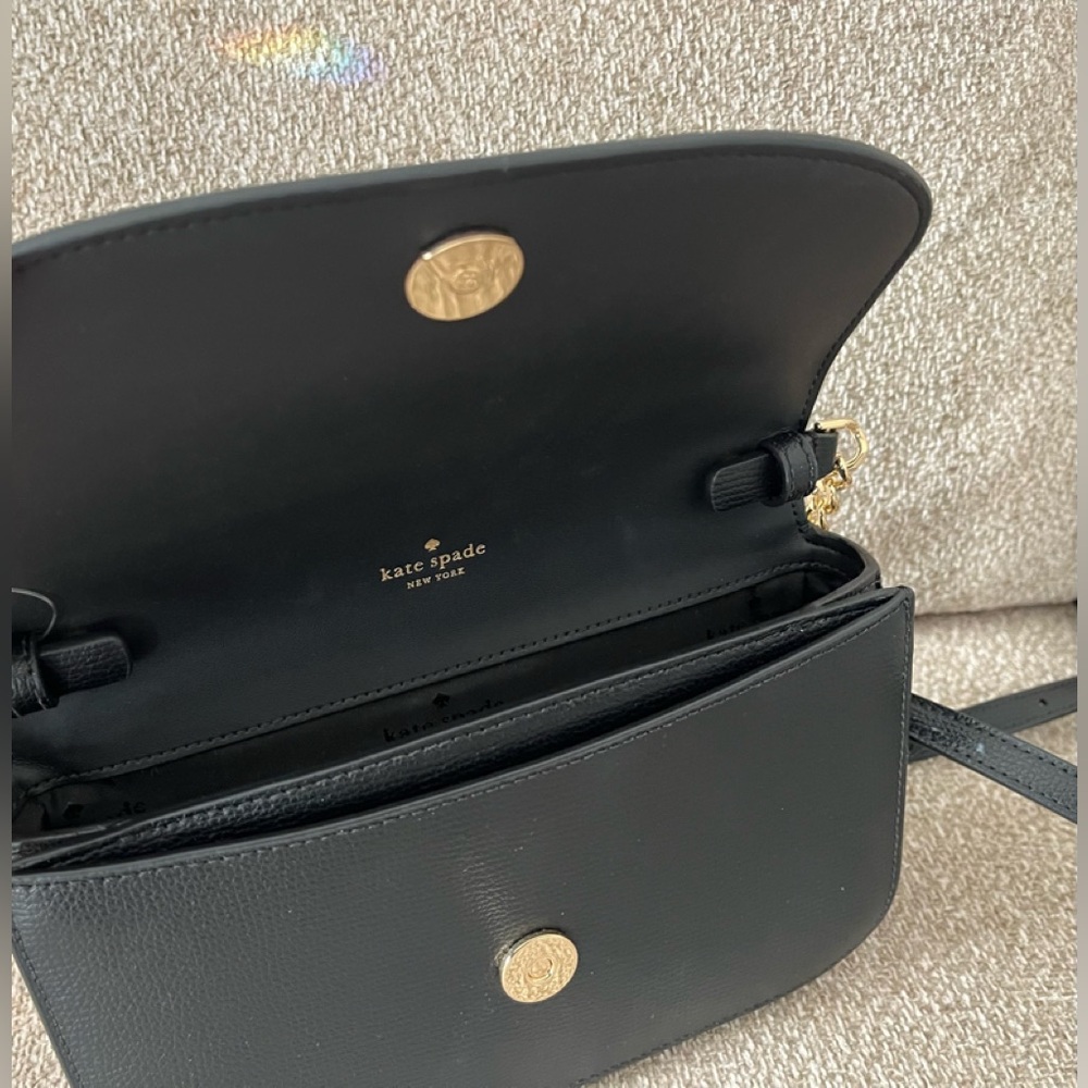 Kate Spade Black Crossbody Bag with Gold Chain - Picture 5 of 5